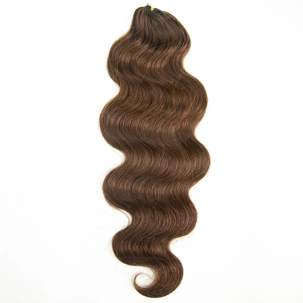 #4 Medium Brown Body Wave Human Crochet Hair