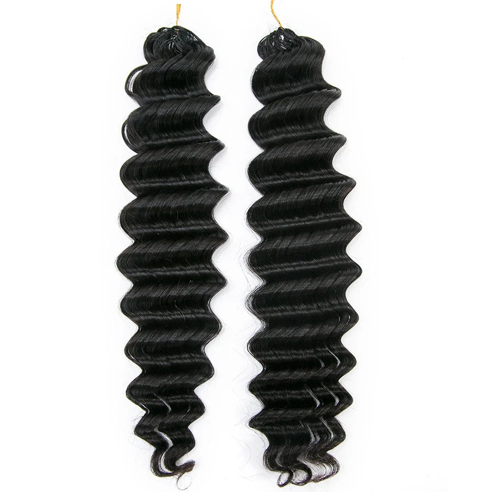 Human Crochet Hair Deep Wave
