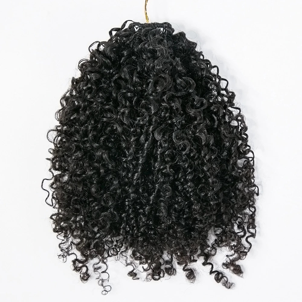 Multi-Textured Kinky Curly Crochet Hair Extensions Human Hair