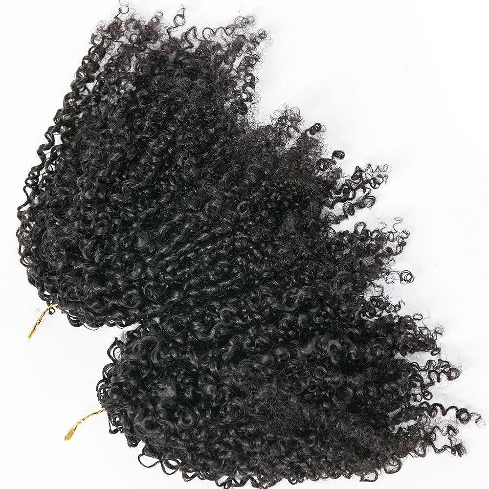 Multi-Textured Kinky Curly Crochet Hair Extensions Human Hair