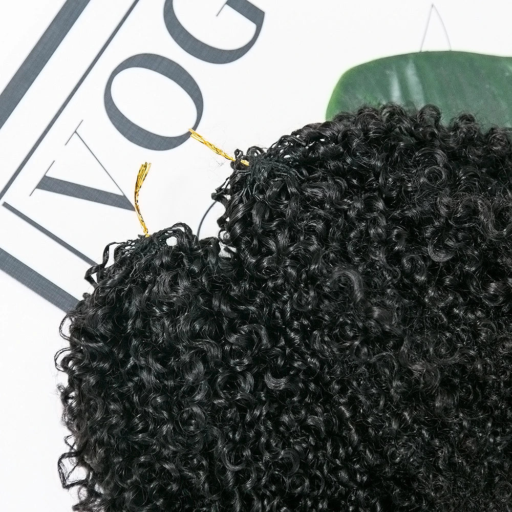 Multi-Textured Kinky Curly Crochet Hair Extensions Human Hair