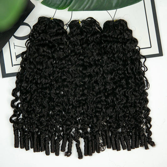 Water Curly Human Crochet Hair