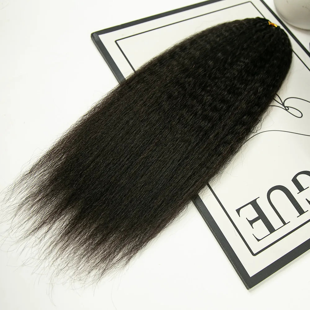 Kinky Straight Human Crochet Hair