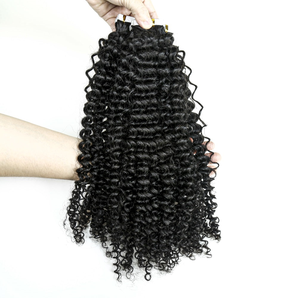 Top Premium Curly Hair PU Tape In Hair Extensions