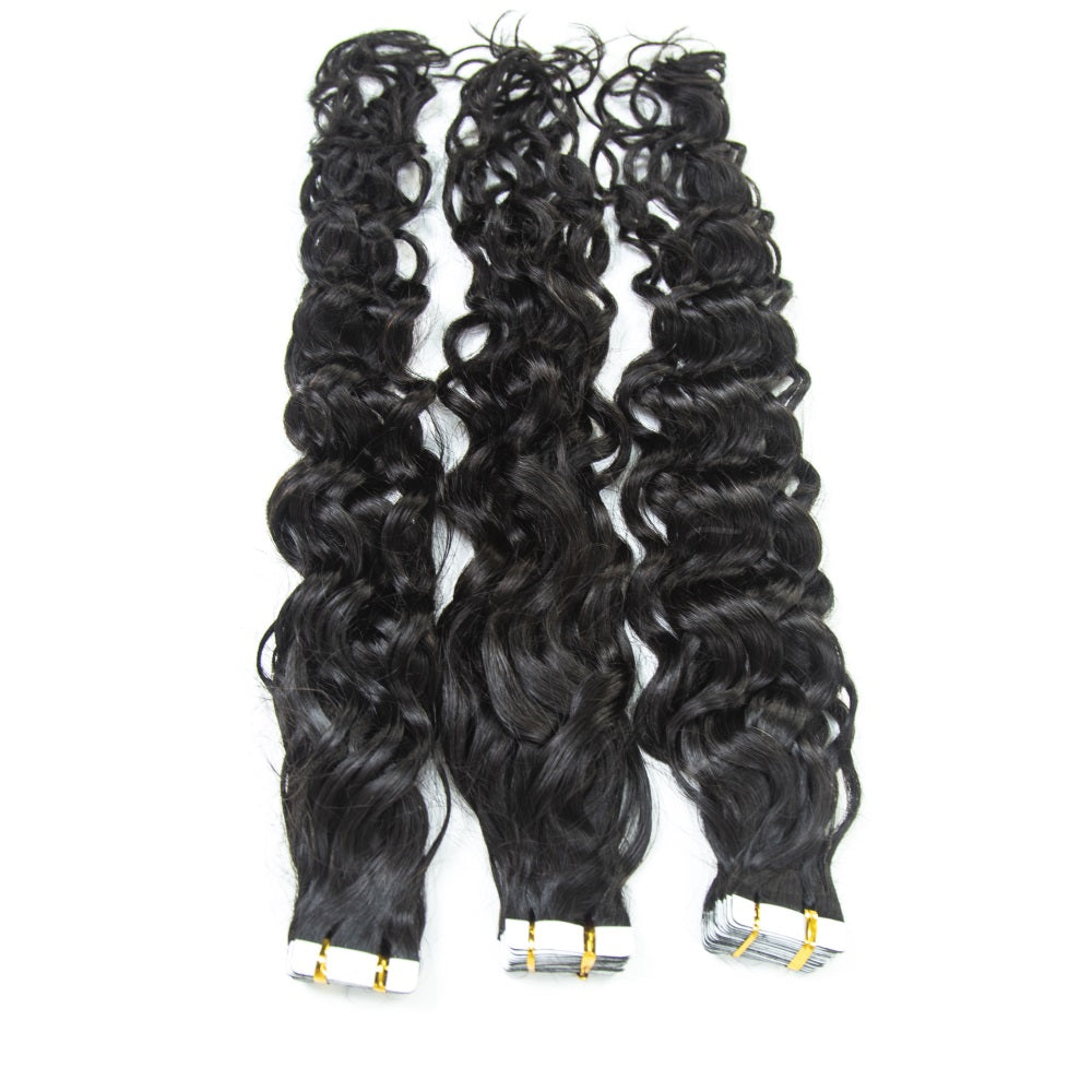 Top Premium Water Wave PU Tape In Hair Extensions