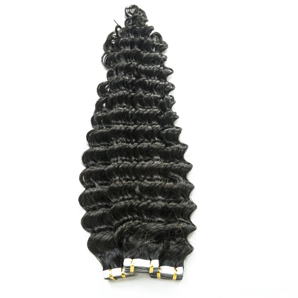 Top Premium Deep Wave PU Tape In Hair Extensions