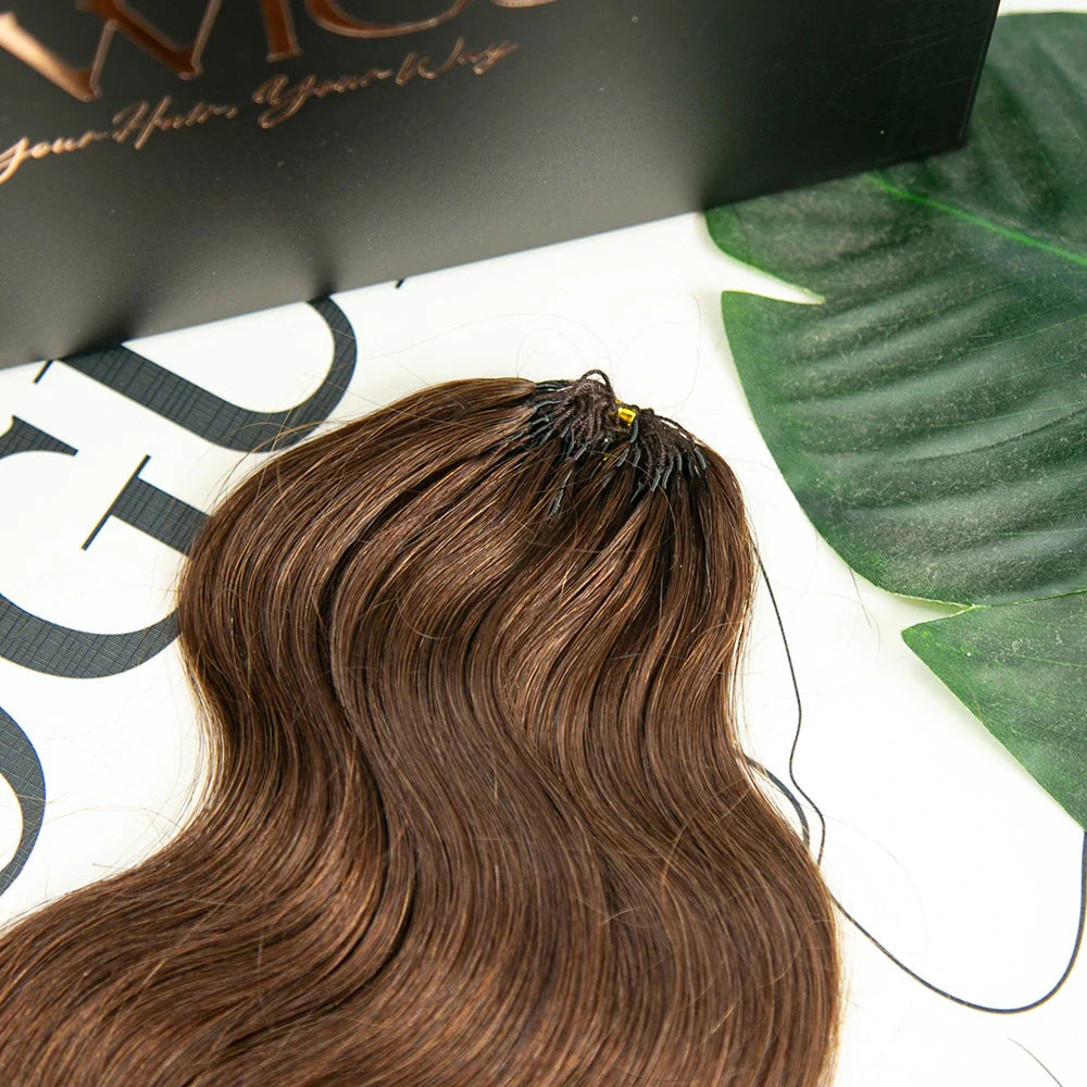 #4 Medium Brown Body Wave Human Crochet Hair