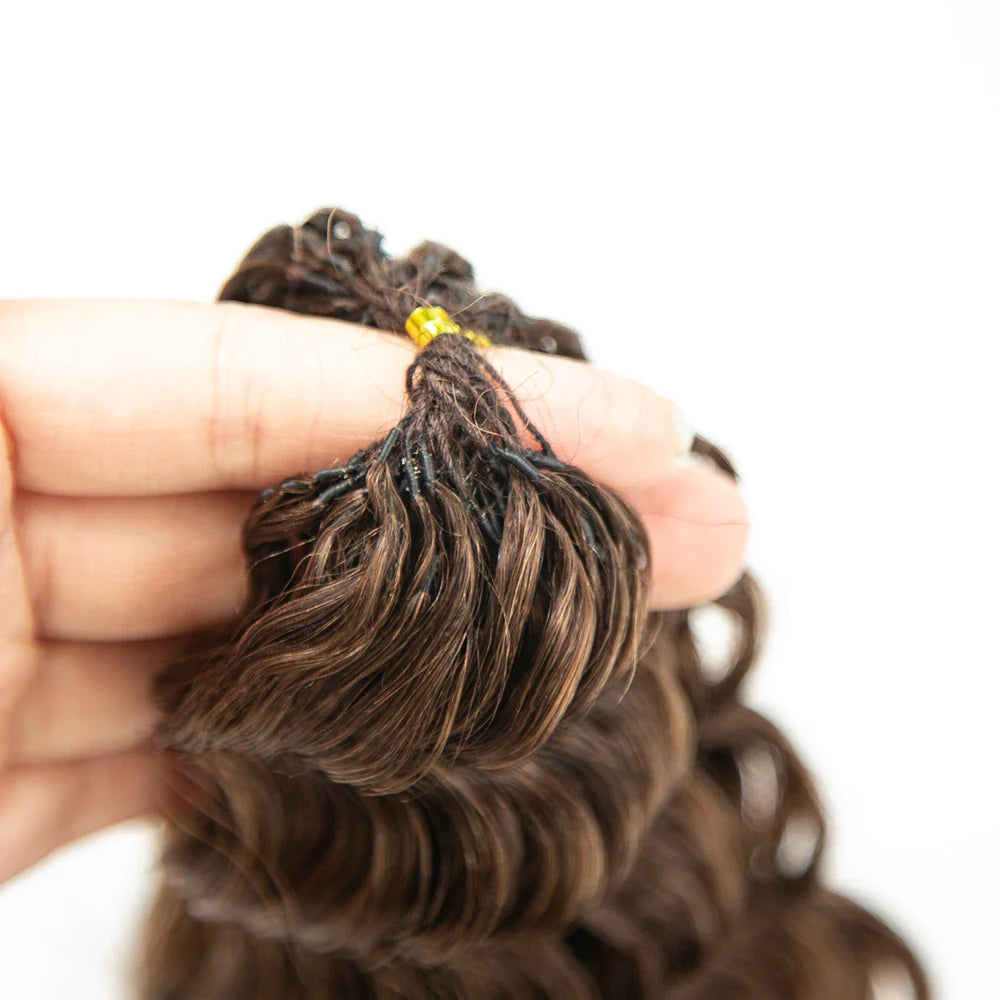 #4 Medium Brown Deep Wave Human Crochet Hair