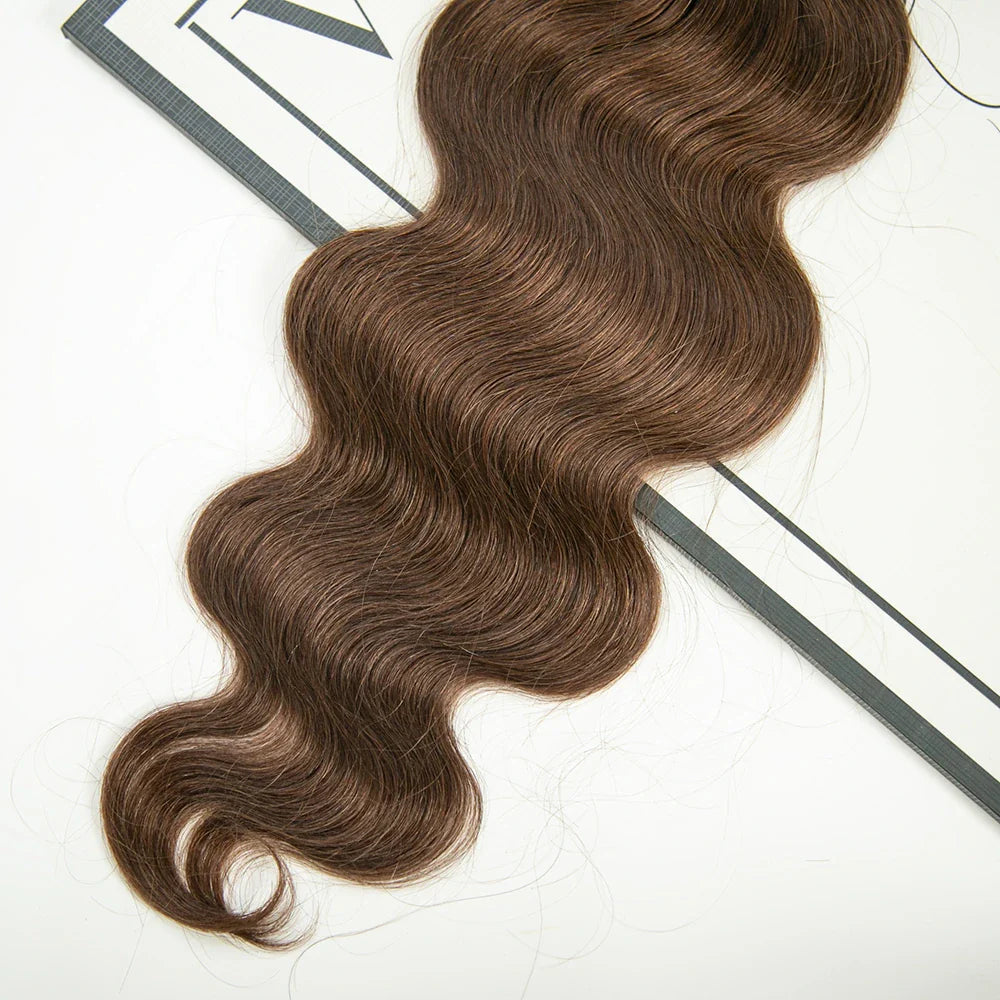 #4 Medium Brown Body Wave Human Crochet Hair