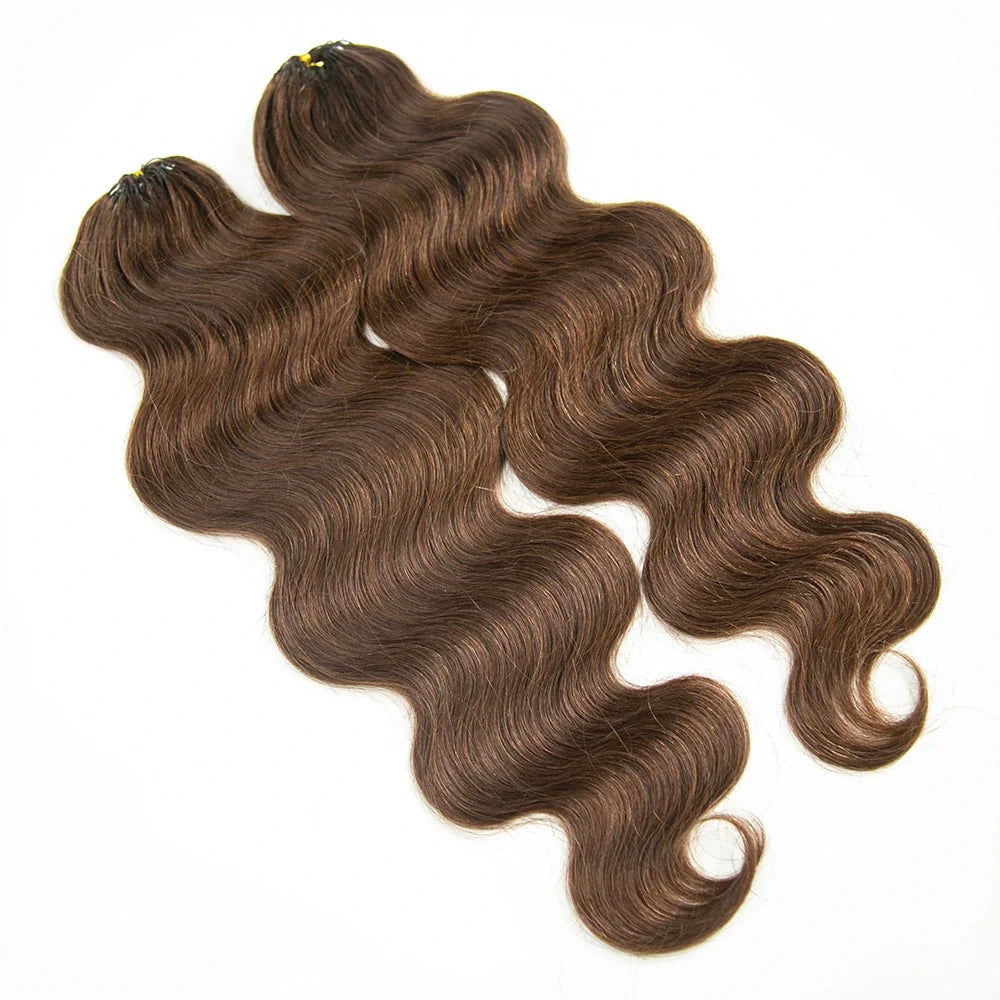 #4 Medium Brown Body Wave Human Crochet Hair