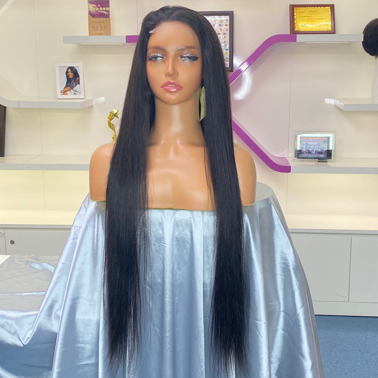 Glueless Lace Straight Hair 6X6 HD Lace Closure Wig 200% Density