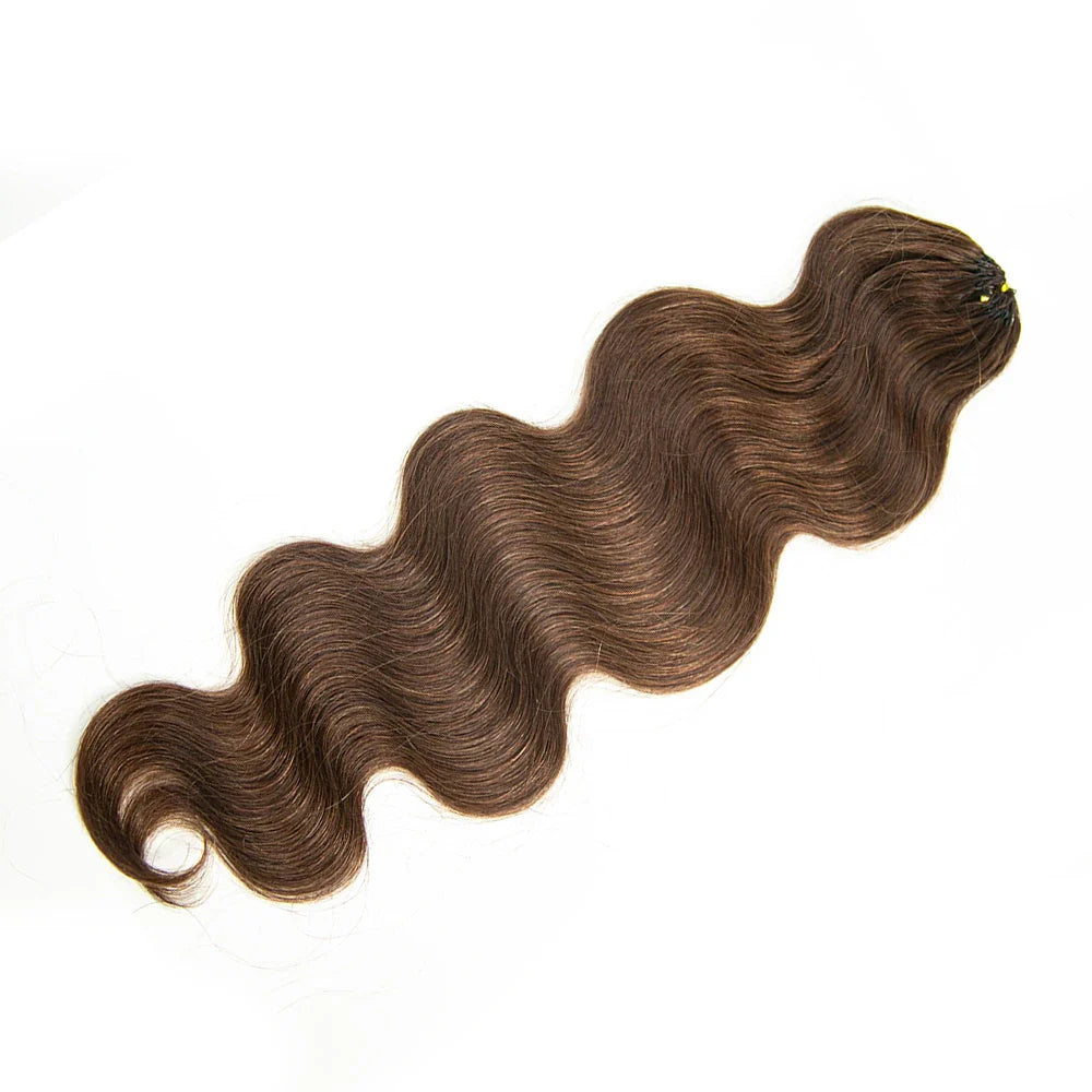 #4 Medium Brown Body Wave Human Crochet Hair
