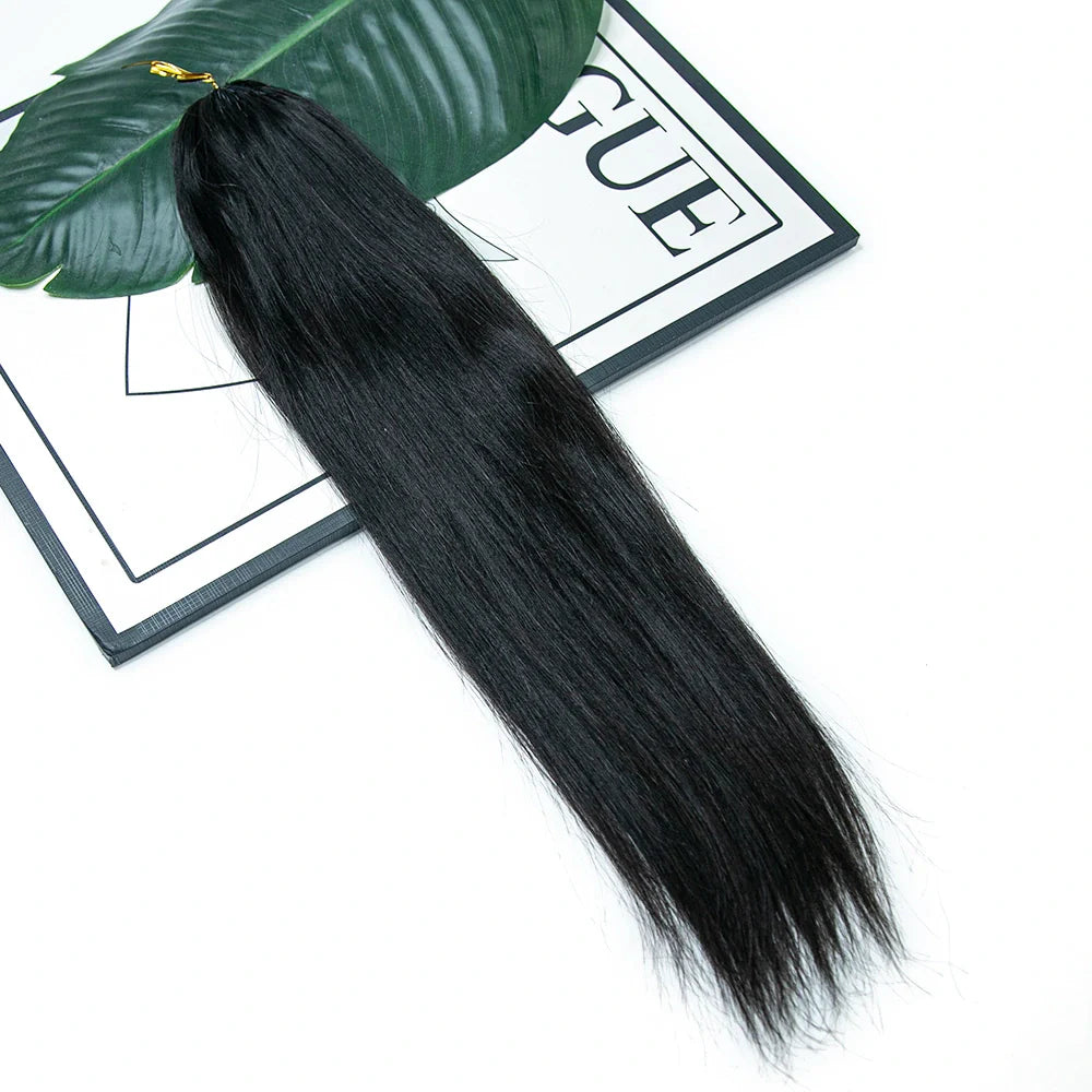 Human Crochet Hair Extensions Silky Straight