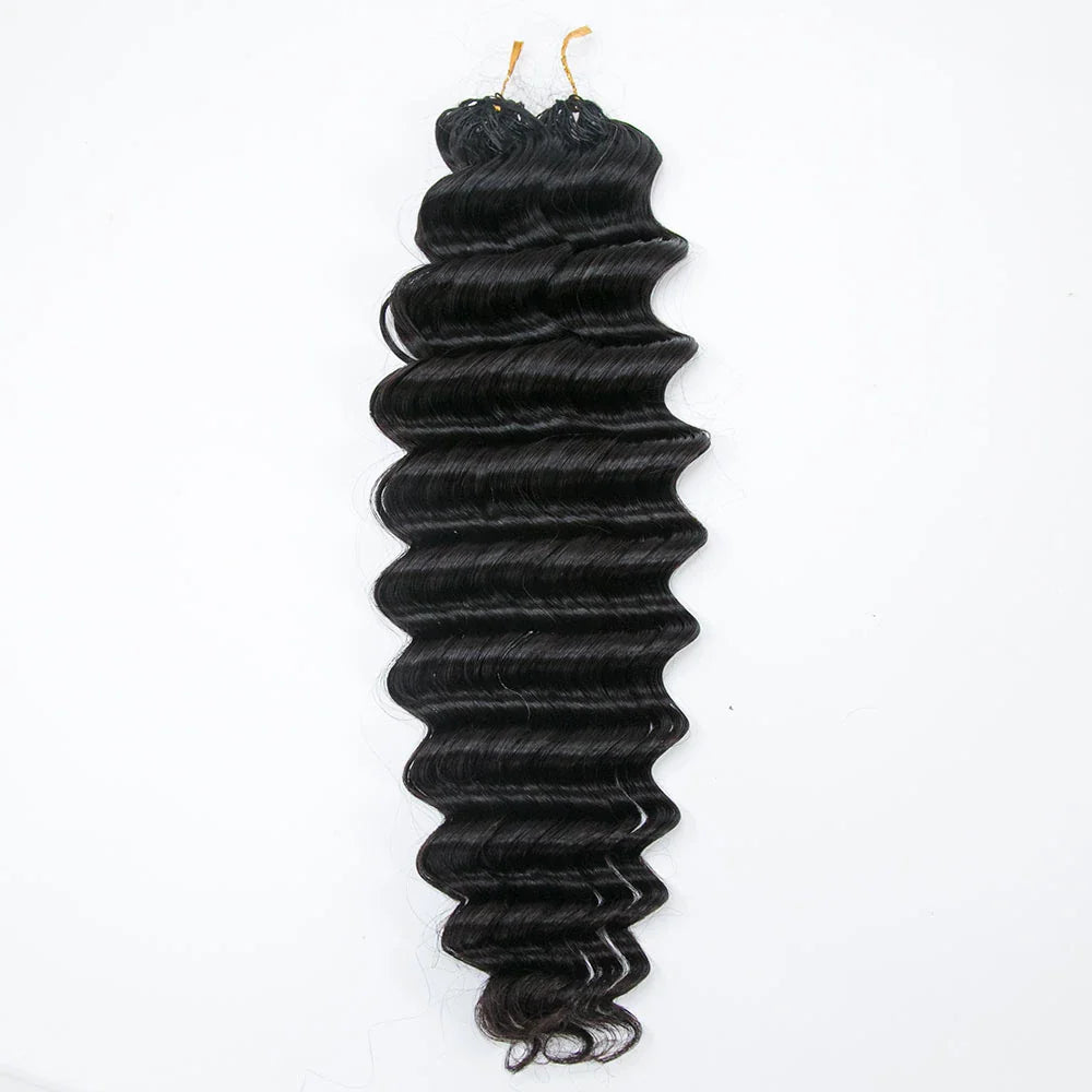 Human Crochet Hair Deep Wave