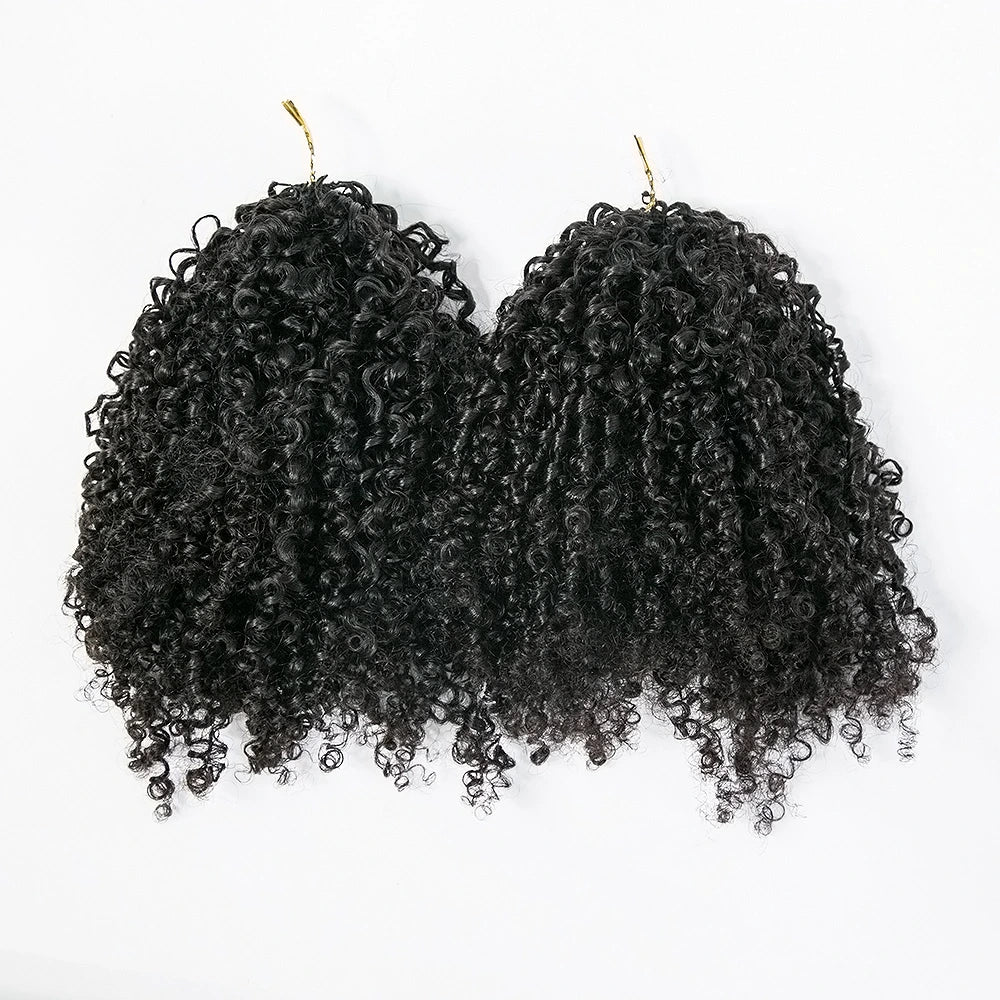 Multi-Textured Kinky Curly Crochet Hair Extensions Human Hair
