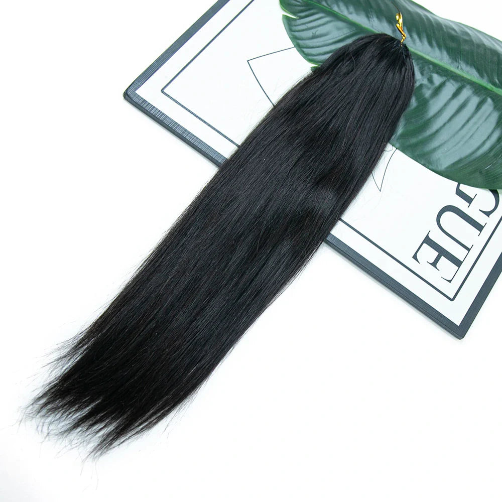 Human Crochet Hair Extensions Silky Straight