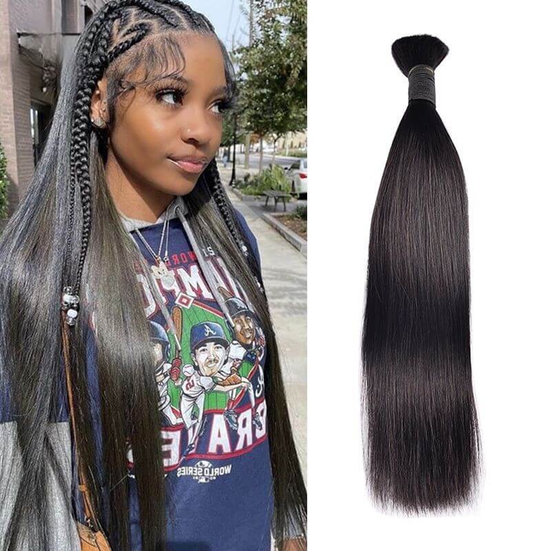 12A Mink Hair Straight Hair Bulk Hair For Braiding