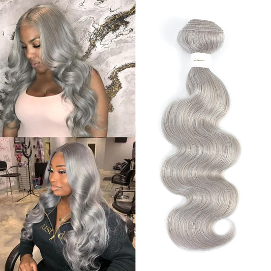 Grey Platinum 3PCS Body Wave Human Hair Bundles