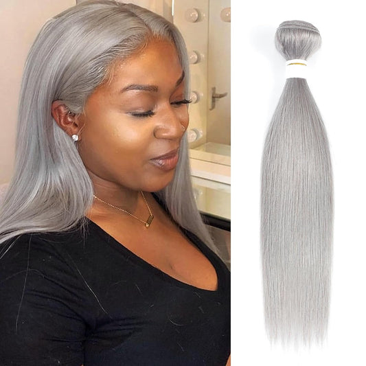Grey Platinum 3PCS Straight Human Hair Bundles
