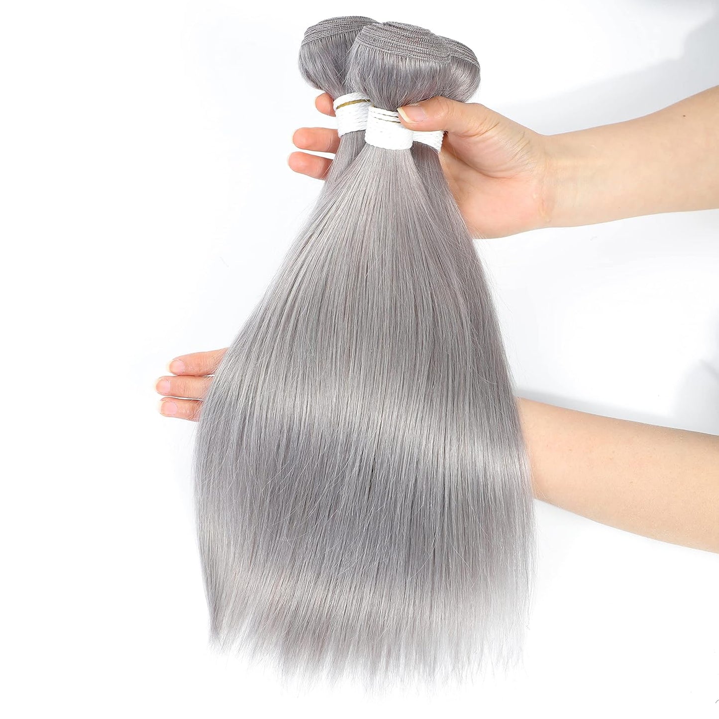 Grey Platinum 3PCS Straight Human Hair Bundles