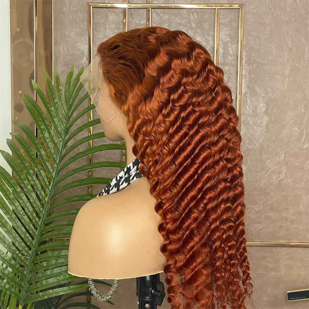 Orange Lace Wig Straight/Body/Deep/Water