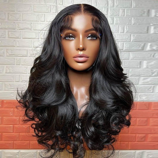 7x7 Skinlike Real HD Lace Closure Wig 220% Density Body Wave Glueless