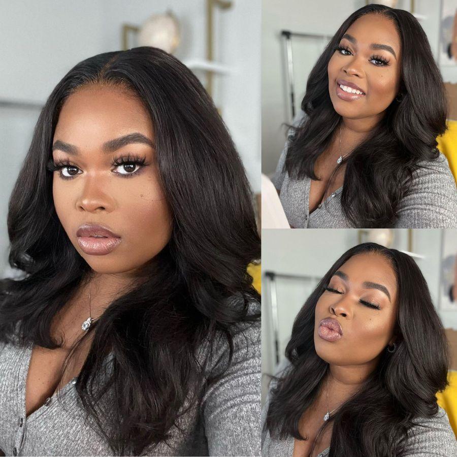 7x7 Skinlike Real HD Lace Closure Wig 220% Density Body Wave Glueless