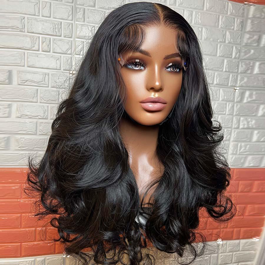 7x7 Skinlike Real HD Lace Closure Wig 220% Density Body Wave Glueless