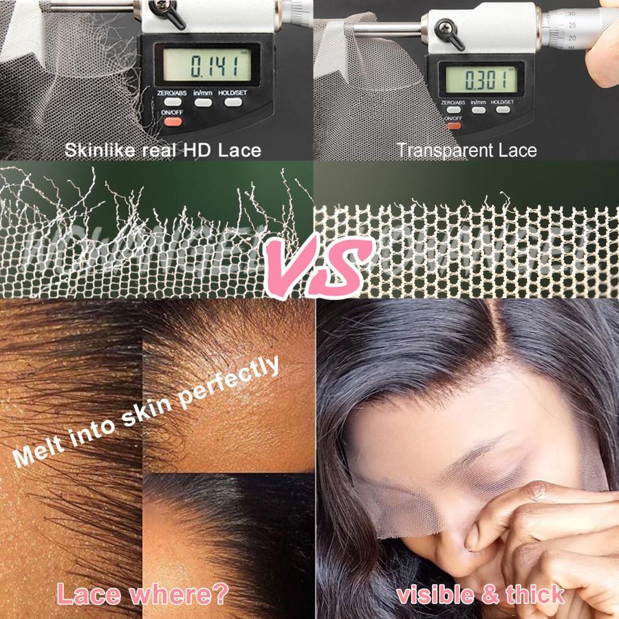 7x7 Straight Skinlike Real HD Lace Closure Wig 220% Density Glueless Wig